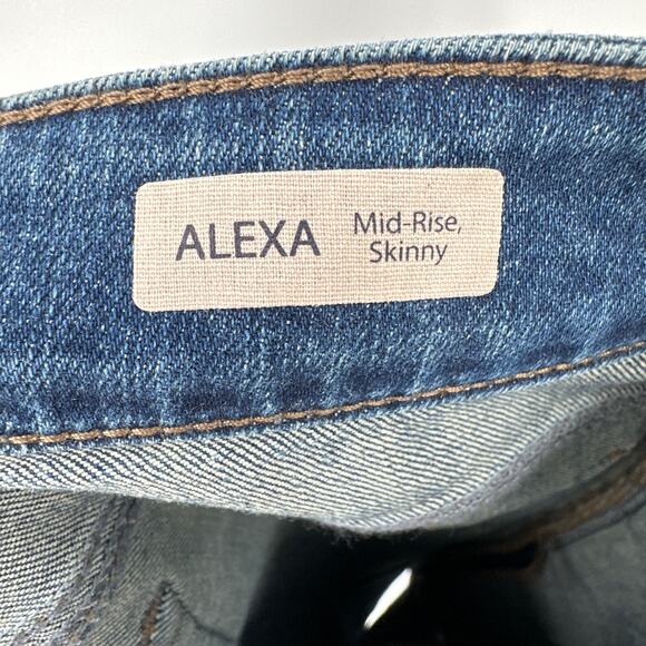 Mavi Jeans Adriana Mid-Rise Super Skinny Distressed Jeans Size 27 NWT - Picture 4 of 6